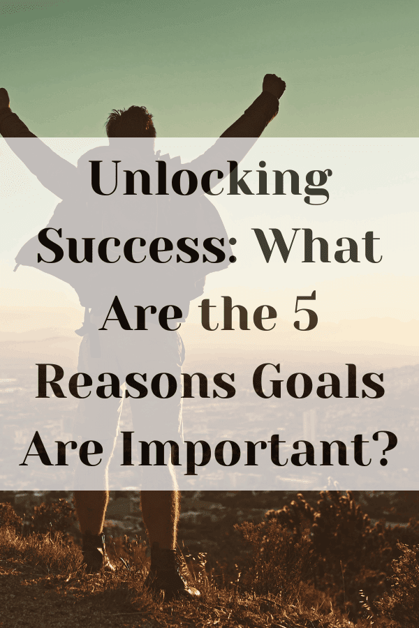 what are the 5 reasons goals are important